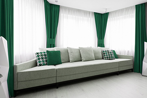 tkanina blackout green457 zasłony do salonu